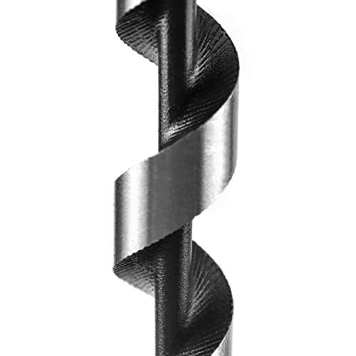 Auger Drill Bit for Wood, 1/2 Inch Diameter x 12 Inch Length, 3/8-Inch Hex Shank, Long Drill Bits