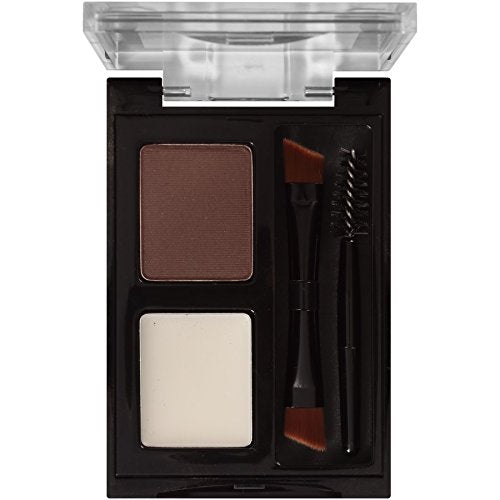 Revlon ColorStay Brow Kit, Includes Longwear Brow Powder, Clear Pomade, Dual-Ended Angled Tip Eyebrow Brush & Spoolie Brush, Dark Brown (102), 0.08 oz