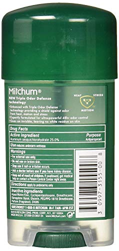 Deodorant Mens Gel Unscented 2.25oz (2 Pack)