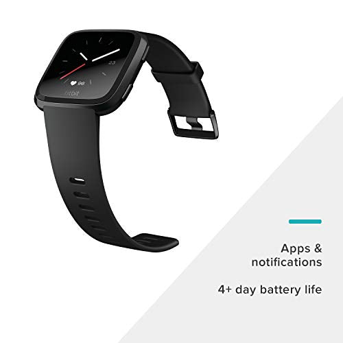 Versa Smart Watch, Black/Black Aluminium, One Size (S & L Bands Included)
