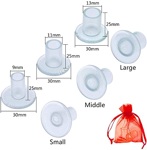 Clear High Heel Protectors for Women's Shoes, 6 Pairs/3 Size Silicone High Heels Stoppers for Grass and Uneven Floor Anti-Slip Heel Cover for Wedding Outdoors S/M/L