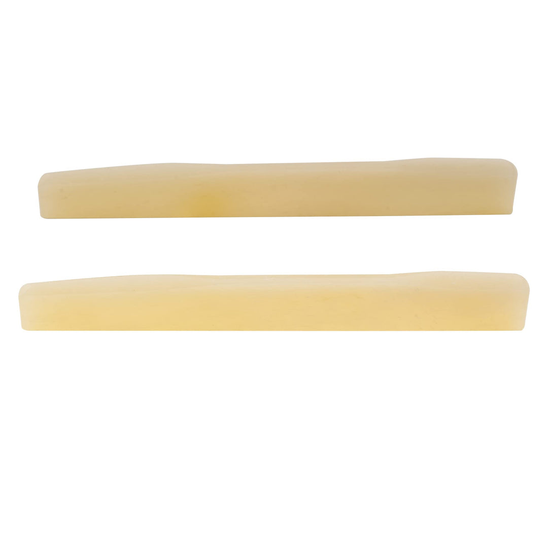 Pro 73.66mm Compensated Acoustic Guitar Unbleached Bone Saddle for 6-String Martin Style (Set of 2)