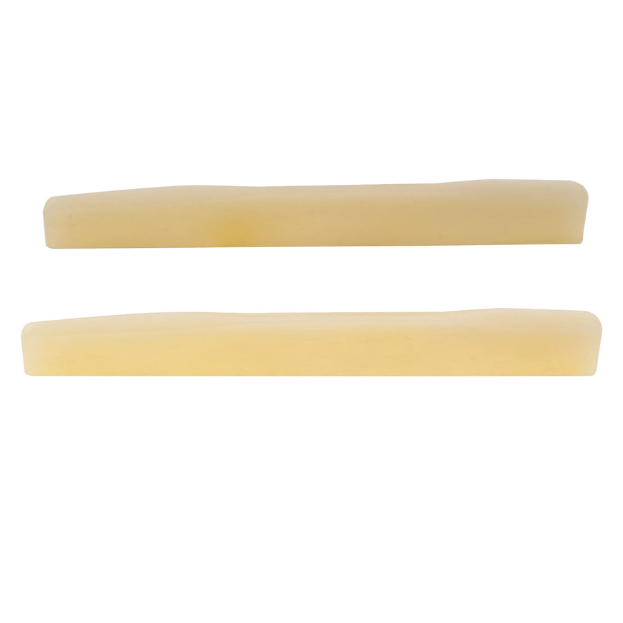 Pro 73.66mm Compensated Acoustic Guitar Unbleached Bone Saddle for 6-String Martin Style (Set of 2)