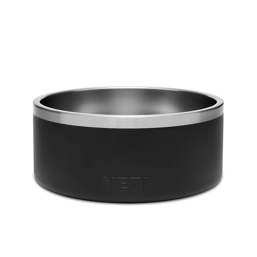 Boomer 8, Stainless Steel, Non-Slip Dog Bowl, Holds 64 Ounces, Black