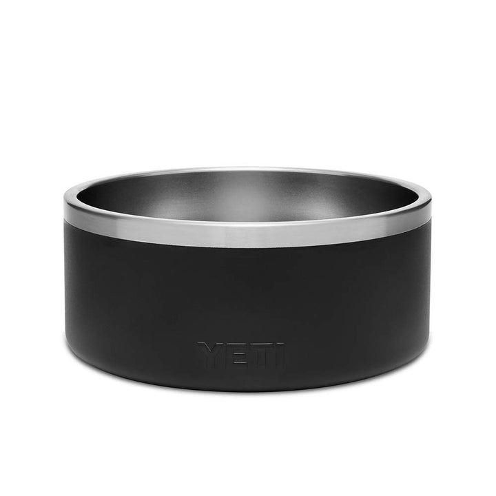 Boomer 8, Stainless Steel, Non-Slip Dog Bowl, Holds 64 Ounces, Black