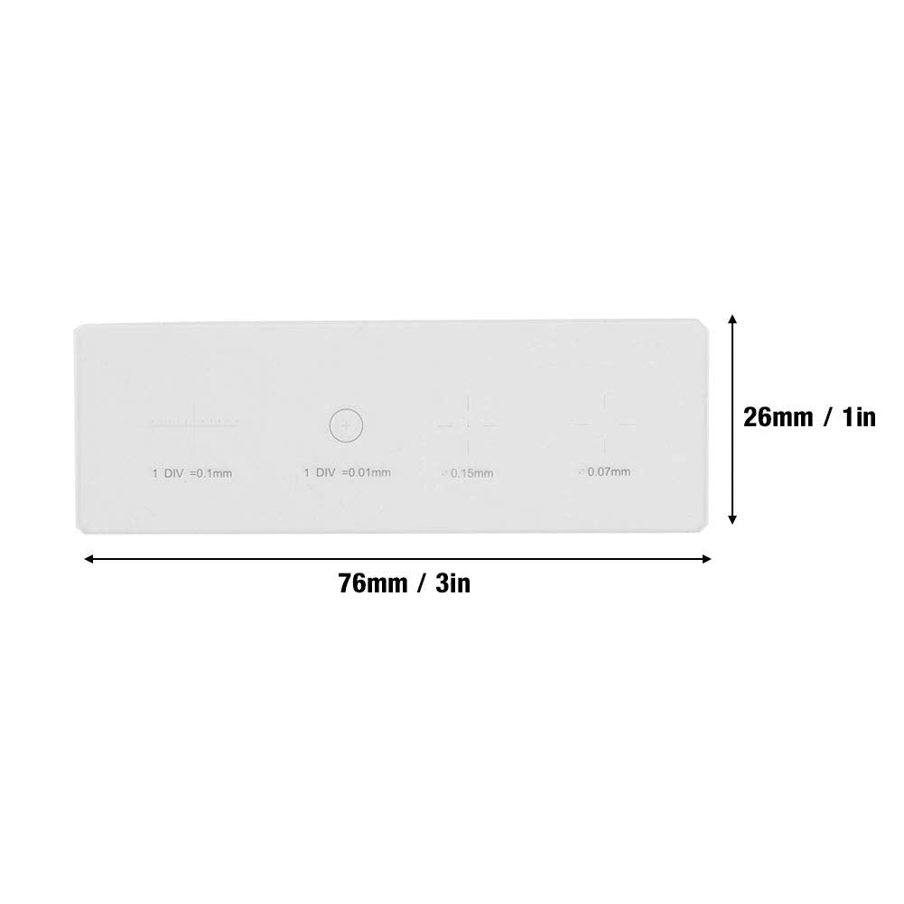 Microscope Slides Reticle Calibration Slide Ruler Microscope Objective Micrometer Calibration Slide Glass Stage Micrometer DIV 0.01mm