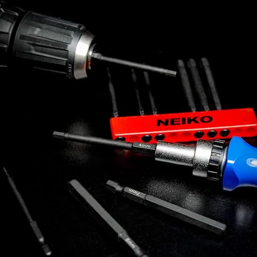 01148A Hex Allen Power Bit Set, 11-Piece Metric Sizes 1.5mm to 8mm | Magnetic Head Bits 3 Quick Release Shanks Premium S2 Steel Compatible with Drills and Impact Drivers