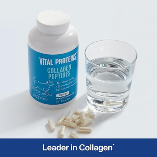 Collagen Pills Supplement (Type I, III), 360 Collagen Capsules, 3300mg Serving Help Support Healthy Hair, Collagen Supplement