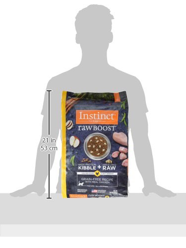 Raw Boost, Natural Dry Cat Food with Freeze Dried Pieces, High Protein, Grain Free Recipe - Real Chicken, 10 lb. Bag