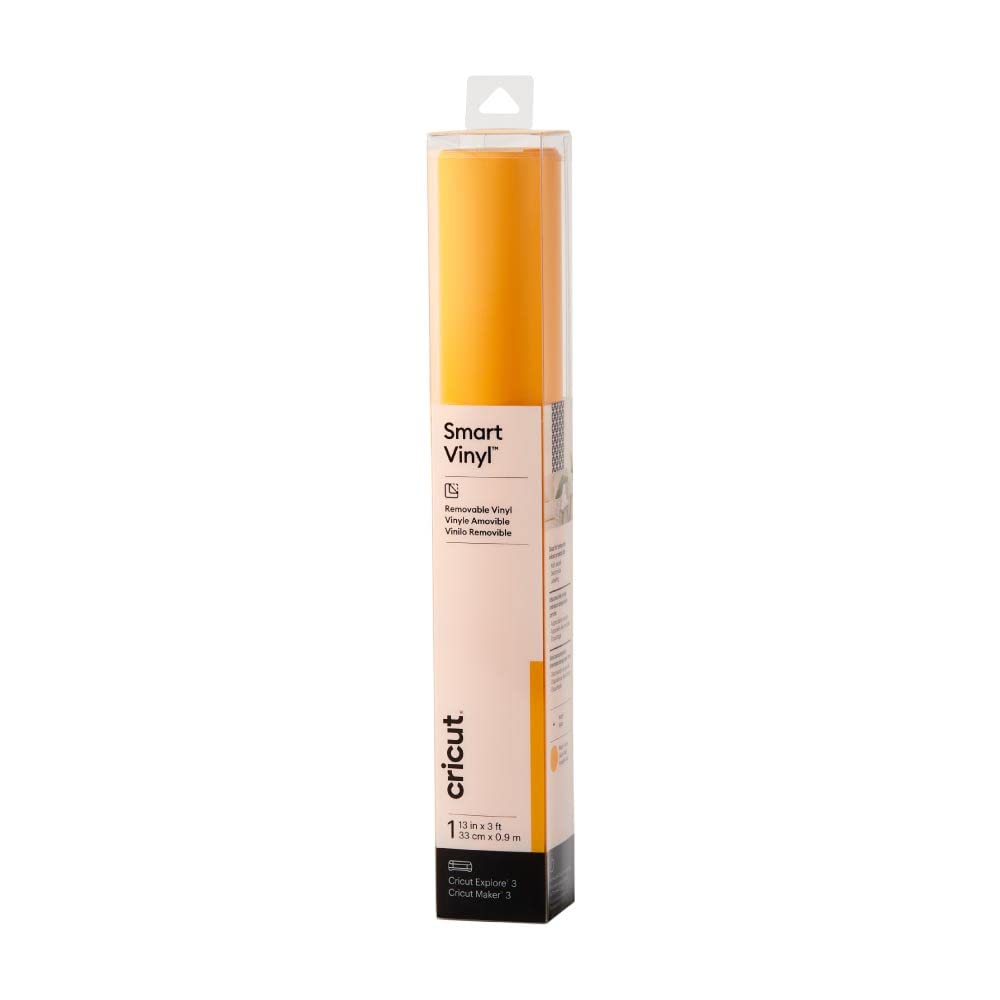 Smart Removable Vinyl (13in x 3ft, Maize Yellow) for Explore and Maker 3 - Matless cutting for long cuts up to 12ft