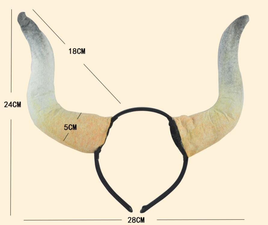 Halloween Large Bull Horns Costume Headband,Halloween Goat Horns Cosplay Costume Accessory,Halloween Party Favor