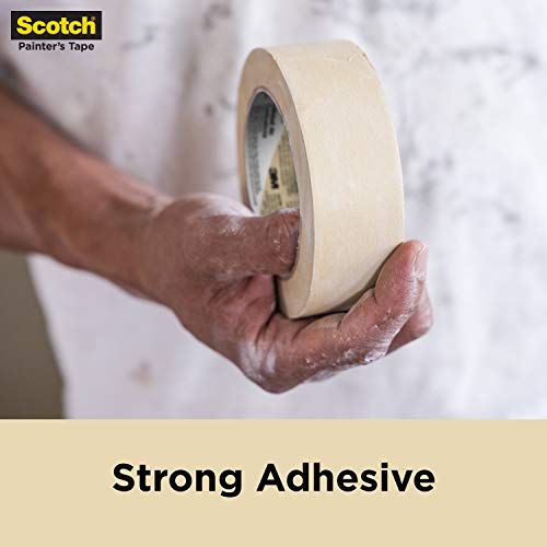 Scotch Contractor Grade Masking Tape, 1.41 inches by 60.1 yards (360 yards total), 2020, 6 Rolls