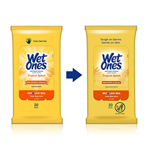 Antibacterial Hand Wipes, Tropical Splash - 20 ct. Size Wipes (10 Pack)