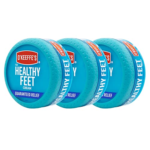 for Healthy Feet Foot Cream, Guaranteed Relief for Extremely Dry, Cracked Feet, Instantly Boosts Moisture Levels, 3.2 Ounce Jar, (Pack of 3)