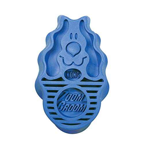 - ZoomGroom - Dog Brush for Grooming and Shampooing - Blue Brush for Large Dogs