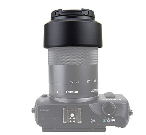 JJC LH-54B Dedicated Bayonet Lense Hood, Compatible with Canon EF-M 55-200mm f/4.5-6.3 IS STM Lens, 55 200mm STM Lens Hood, Cannon 55 200mm Hood, replacement of ET-54B Lens Hood