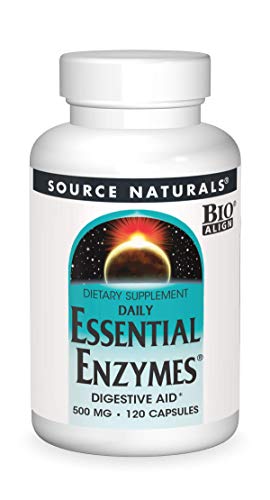 Essential Enzymes 500mg Bio-Aligned Multiple Supplement Herbal Defense for Digestion, Gas & Constipation Relief - Strong Immune System Support* - 120 Capsules