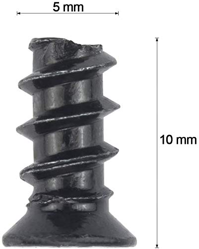 100pcs Computer Cooling Fan Mount Screws, M5x10 Black Computer PC Case Fan Screws Black for 70mm, 80mm, 90mm, 92mm, 120mm, 140mm PC Cooling Fan Mount Screws- Screw kit (FANSCREW)(120-19)