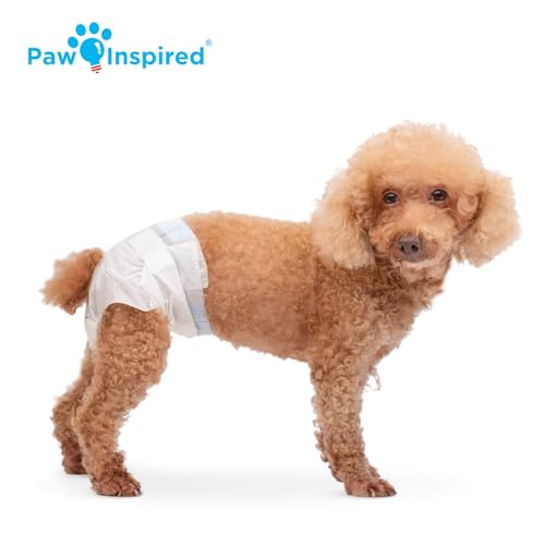 32ct Disposable Dog Diapers | Female Dog Diapers Ultra Protection | Diapers for Dogs in Heat, Excitable Urination, or Incontinence (Small)