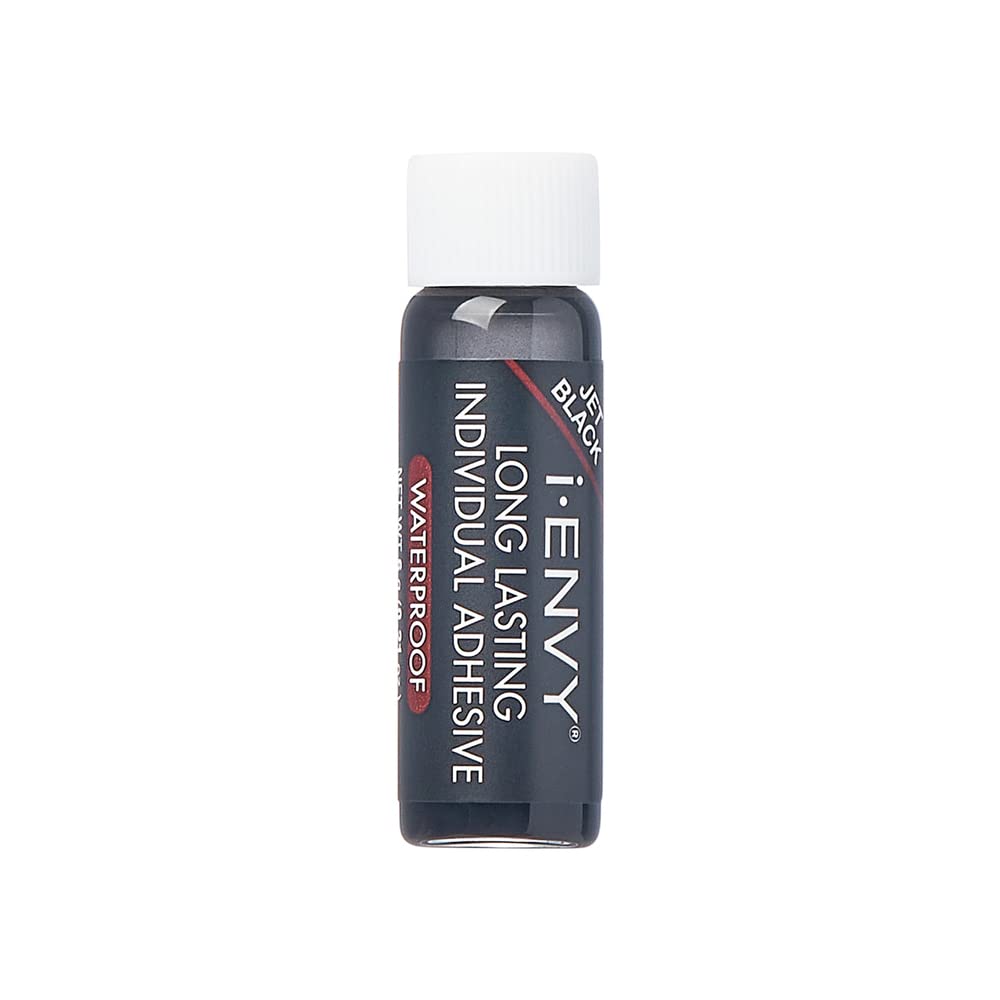 iENVY Individual Cluster Semi-Permanent Lash Glue, Strong Hold & Long-Lasting Waterproof, Easy to Use, Latex Free, Perfect for Sensitive Eyes (Jet Black)