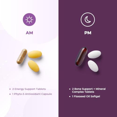 Anti-Aging Formula 4-in-1 Health and Beauty Supplement | Anti Aging Supplement for Women and Men | Healthy Hair, Skin, and Nails | Natural Energy & Restful Sleep | 30 AM & PM Packets