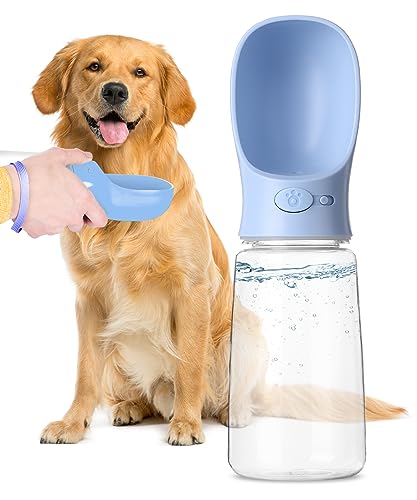 - Dog Water Bottle, 19oz, Large, Blue, Portable Dog Water Bottle, Dog Travel Water Bottle, Dog Water Bottle Dispenser, Portable Water Bottle for Dogs, Pet Water Bottle, Travel Dog Water Bottle