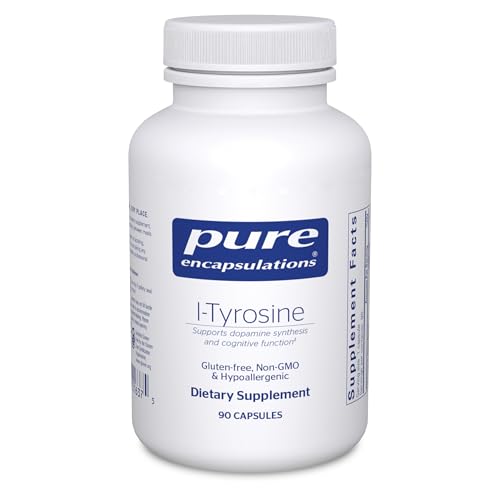 L-Tyrosine - Amino Acid Supplement - for Brain Support, Dopamine & Thyroid Function* - Vegan & Non-GMO - 90 Capsules