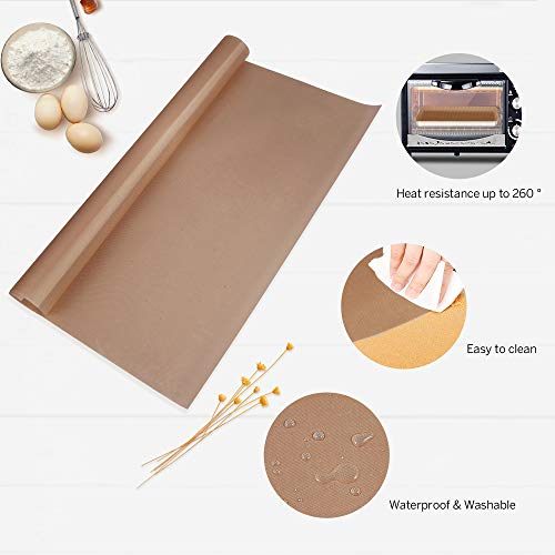 3 PCS PTFE Teflon Sheets for Heat Press Transfers Sheet 16 x 16 Non Stick Reusable Heat Resistant Craft Baking Mat