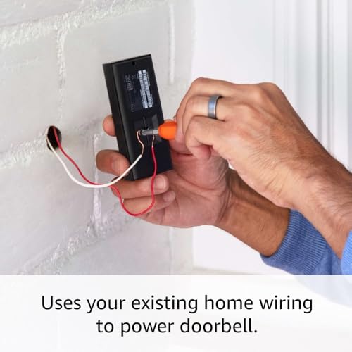Video Doorbell Wired (newest model), Use Two-Way Talk, advanced motion detection, HD camera and real-time alerts to monitor your front door (wiring required)