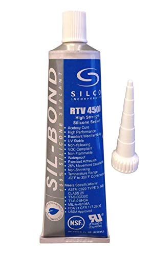 Silicone RTV 4500 Food Contact Safe High Strength Silicone Sealant, Clear (2.8 FL. Ounce)