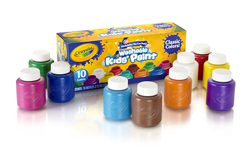 Washable Kid's Paint, Assorted Colors, Pack of 10