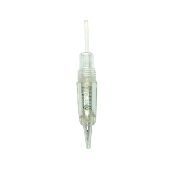 Permanent Makeup Cartridges Round 1RL Tattoo Needles and Caps for Eyebrow Tattoo Machine Microblading Pen Pigment Tips (Pack of 10)