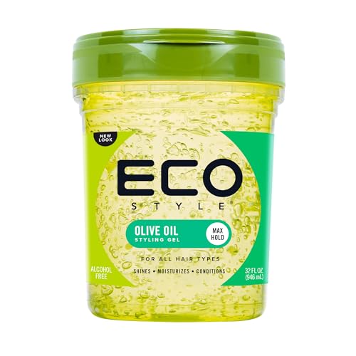 Ecoco Gel Olive Oil - 100% Pure Olive Oil - Adds Shine And Tames Split Ends - Weightless Style - Nourishes And Repairs - Adds Moisture To The Scalp - Superior Hold - Healthy Shine - 32 Oz