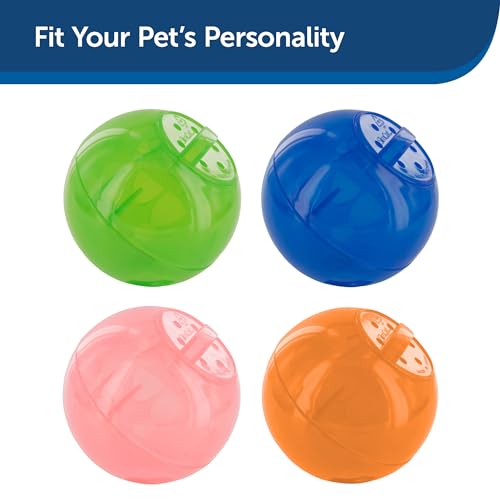 Slimcat Slow Feeder Ball for Cats - Interactive Puzzle Game for Your Cat - Fill with Food and Treats - Great for Indoor Play for Kittens and Adult Cats, Portion Control and Fast Eaters (Blue)
