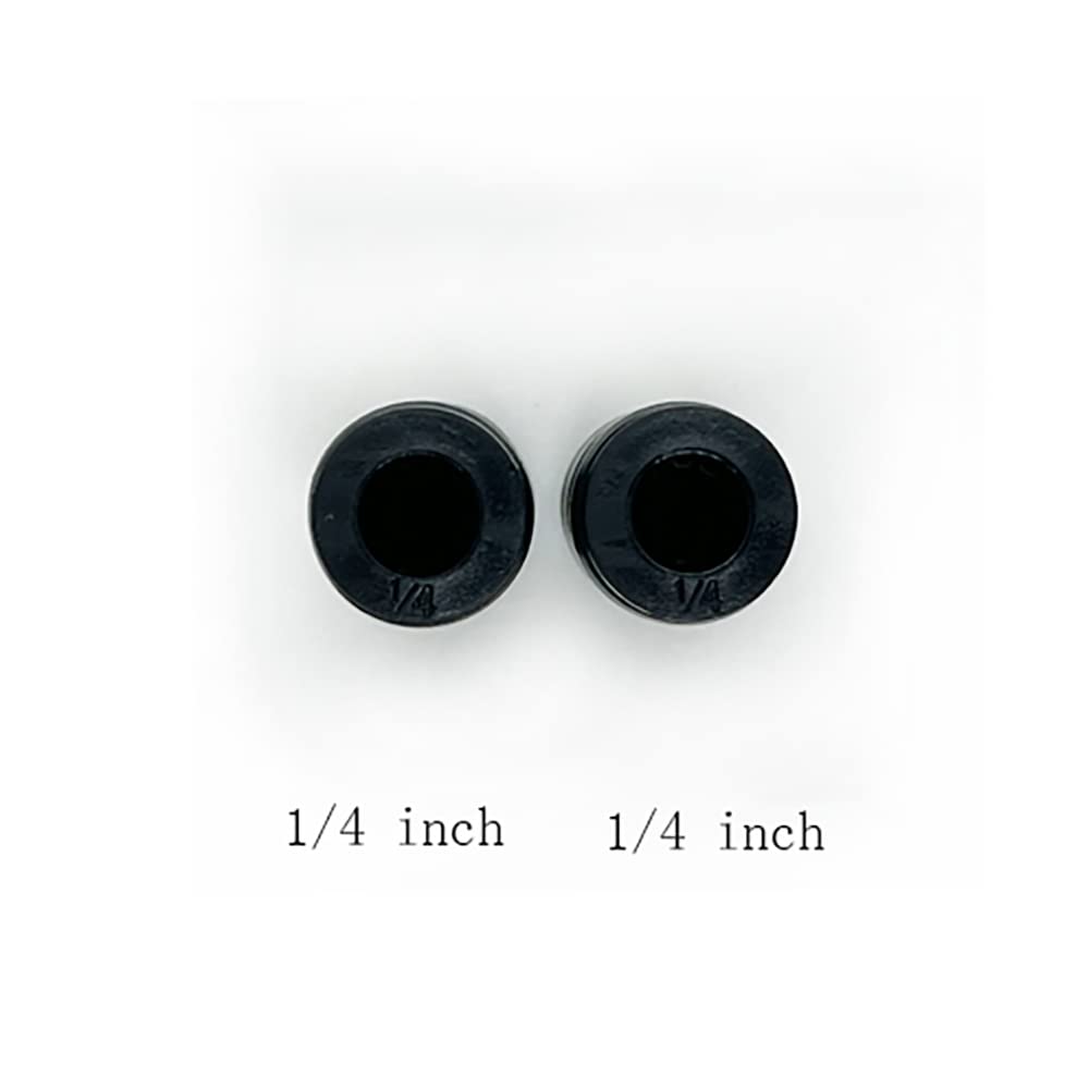 zjxed 1/4 OD x 1/4 OD Straight Pneumatic Connector, Push to Connect fittings Straight Union/Coupler (Pack of 10)