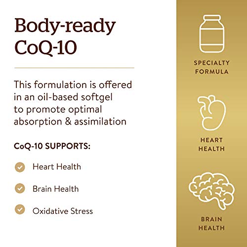 Solgar Megasorb CoQ-10 600 mg, 30 Softgels - Promotes Heart & Nervous System Health - Coenzyme Q10 Supplement - Enhanced Absorption - Gluten Free, Dairy Free - 30 Servings