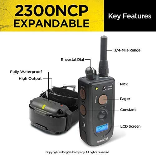 2300NCP Professional Grade High-Output 3/4-Mile 2-Dog Expandable Remote Training E-Collar