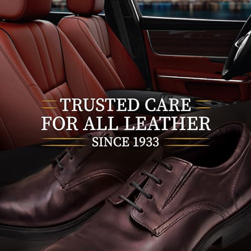 All Leather Cleaner and Conditioner Kit for Car Seats and Interiors, Couches and Furniture, Shoes and Boots, Baseball Gloves and Horse Saddles, Two 8 oz Bottles and Two Sponges