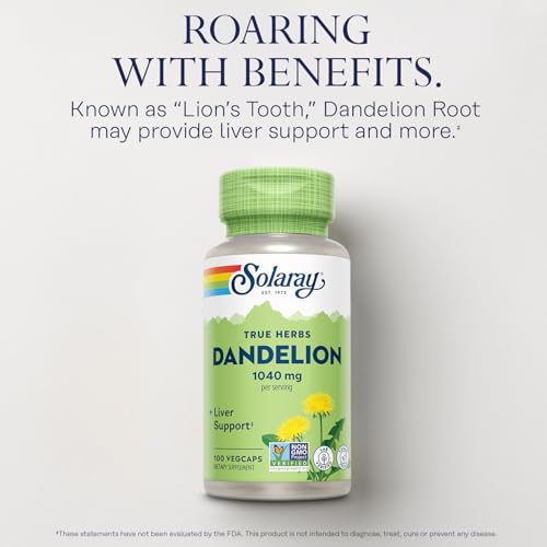 Dandelion Root Supplement - Healthy Kidney and Liver Support - 1,040 mg per Serving - Vegan, Lab Verified, 60-Day Guarantee - 50 Servings, 100 VegCaps