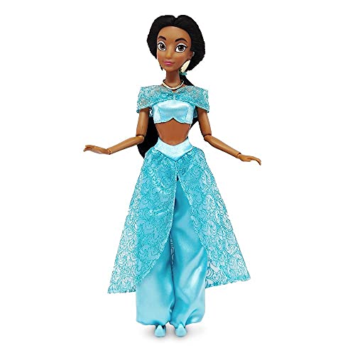 Store Official Princess Classic Doll (Jasmine from Aladdin), 11 Inches, Includes Brush with Molded Details, Fully Posable Toy in Classic Outfit Princess Toys for Girls
