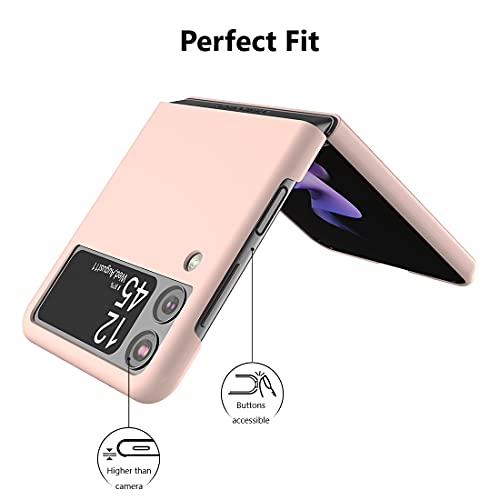 Case for Samsung Galaxy Z Flip 3 5G 2021, Slim Fit Matte PC Cover Phone Case for Galaxy Z Flip3 - Pink