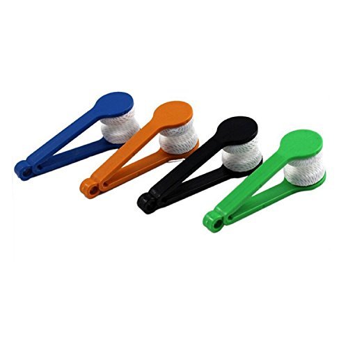 Onwon 5 Pcs Mini Sun Glasses Eyeglass Microfiber Spectacles Cleaner Soft Brush Cleaning Tool Mini Microfiber Glasses Eyeglasses Cleaner Cleaning Clip (Random Color)