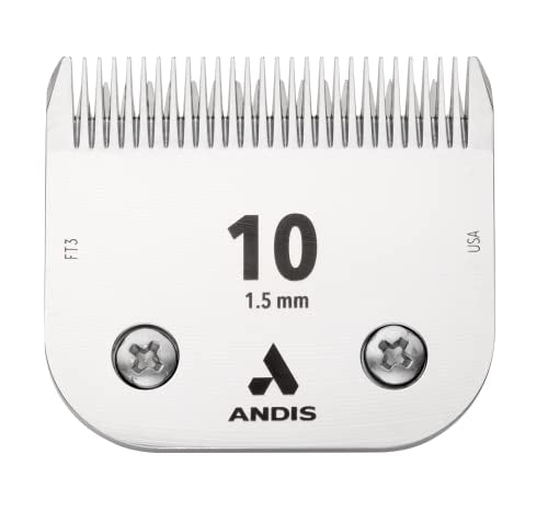 – 64315, Ceramic Edge Detachable Pet Clipper Blade – Carbon-Infused Steel with Sharp Cutting Tech, Runs Cooler & Stays Sharper, Resists Rust & Heat, Size-10 - Fits AG, AGC & BDC Series, Chrome