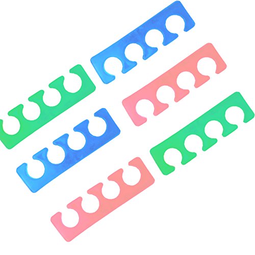 2pcs/pair 12pairs/set Silicone Toe Separator Nail Art Manicure Finger Feet Care Braces Supports Nails DIY Tools