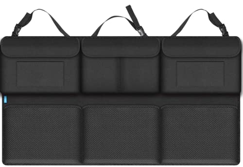 Car Organizers and Storage- Super Large SUV storage organizer for Large SUV/MVP, Hanging Car Backseat Organizer with 6 Large Pockets, Saving Space Organizer for Car(Mesh Pockets 40.9×19.3)