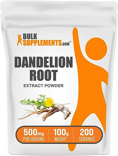 .com Dandelion Root Extract Powder - Herbal Supplements for Liver & Digestive Support - Gluten Free - 500mg per Serving, 200 Servings (100 Grams - 3.5 oz)