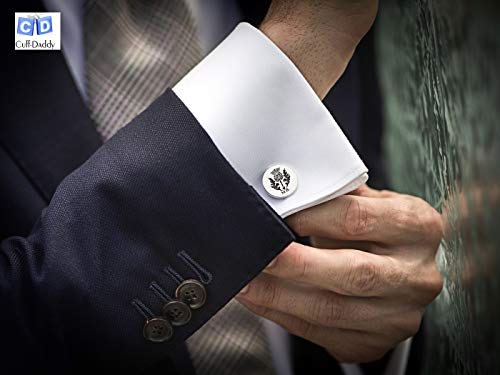 Sapphire Blue Ball Cufflinks with Presentation Gift Box - Perfect for Travel
