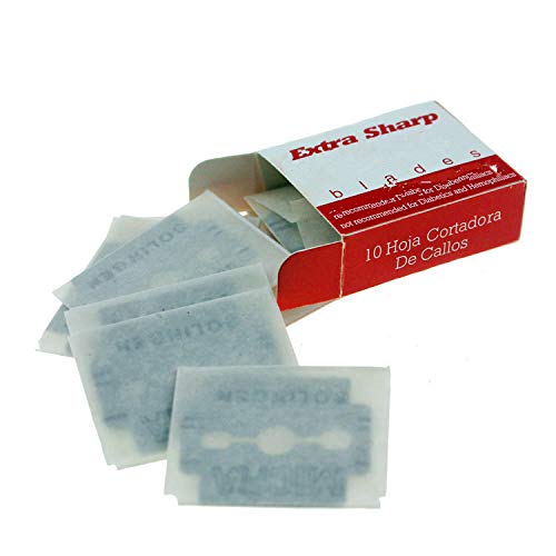 Vip Beauty Shop Foot Shaver Blade: 100Pcs Stainless Steel Sharp Replacement Corn Blades For Foot Hard Dead Skin Remover Hand Foot File Foot Care Pedicure Machine (Foot Shaver Blade)