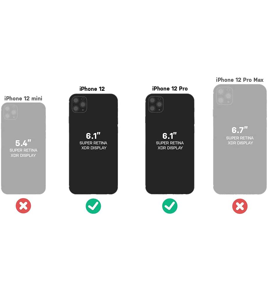iPhone 12 & iPhone 12 Pro Commuter Series Case - Bespoke Way (Blazer Blue/Stormy SEAS Blue), Slim & Tough, Pocket-Friendly, with Port Protection