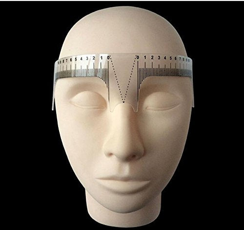 2PCS Tattoo Ruler-Nose Positioning Eyebrow Grooming Stencil Shaper Ruler Tatto Measure Tools(White)